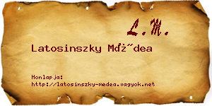 Latosinszky Médea névjegykártya